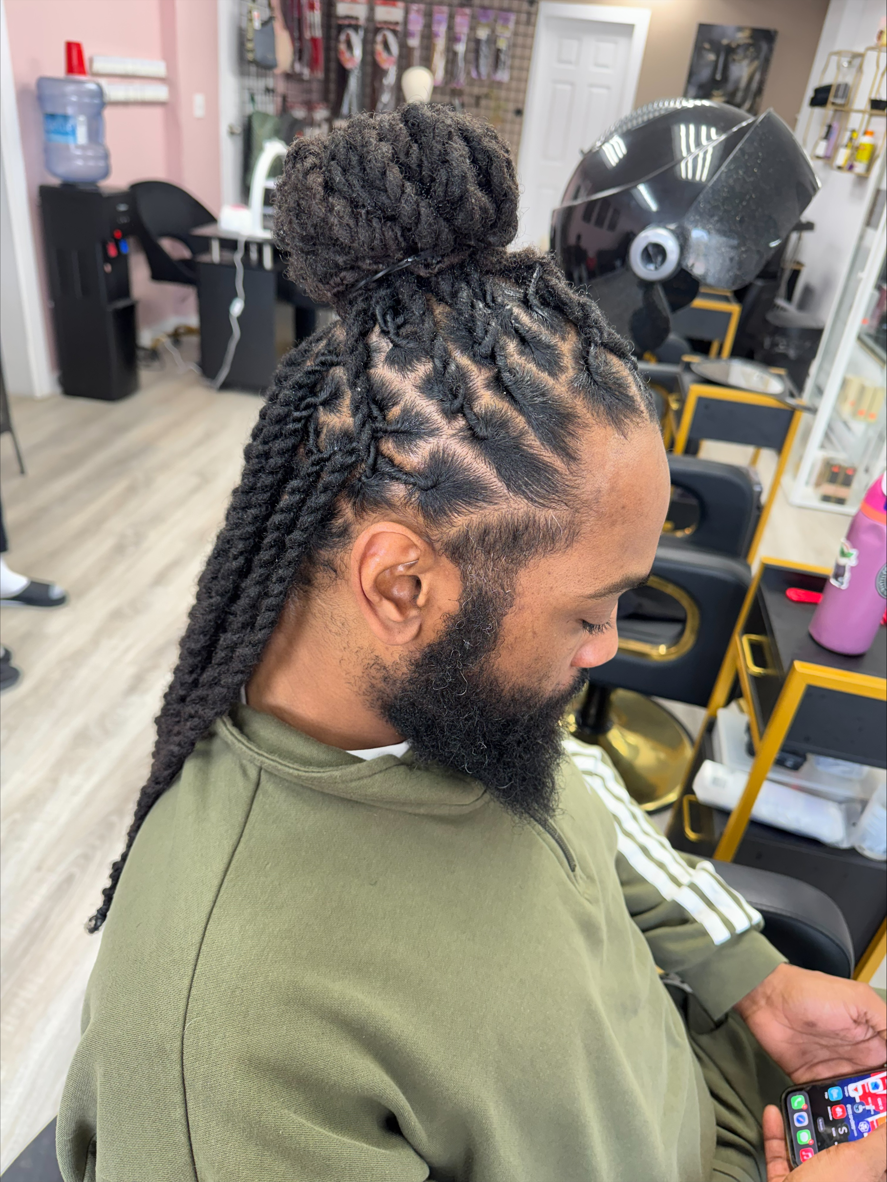 Retwist Medium Locs and Hairstyle