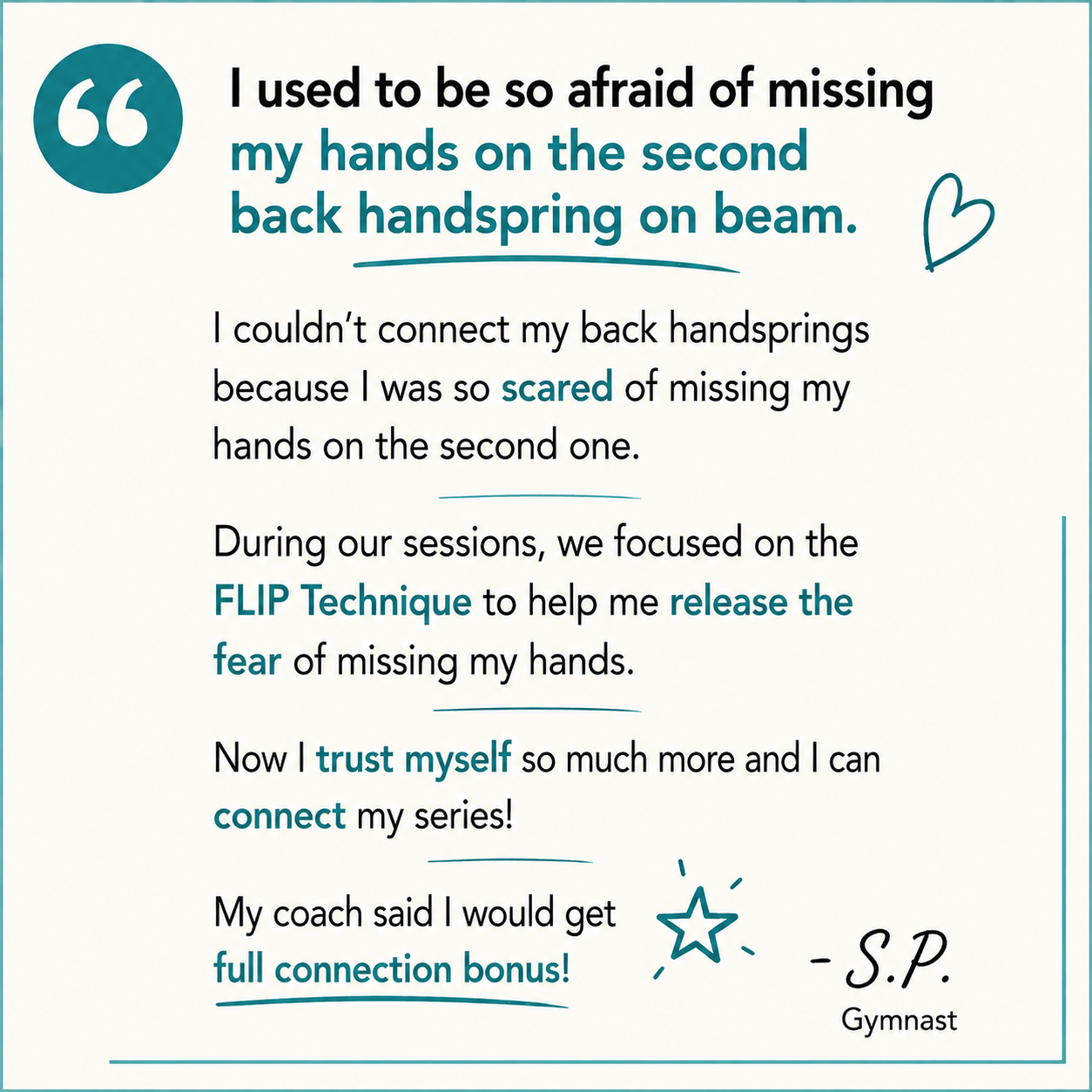 The Confident Gymnast client testimonial