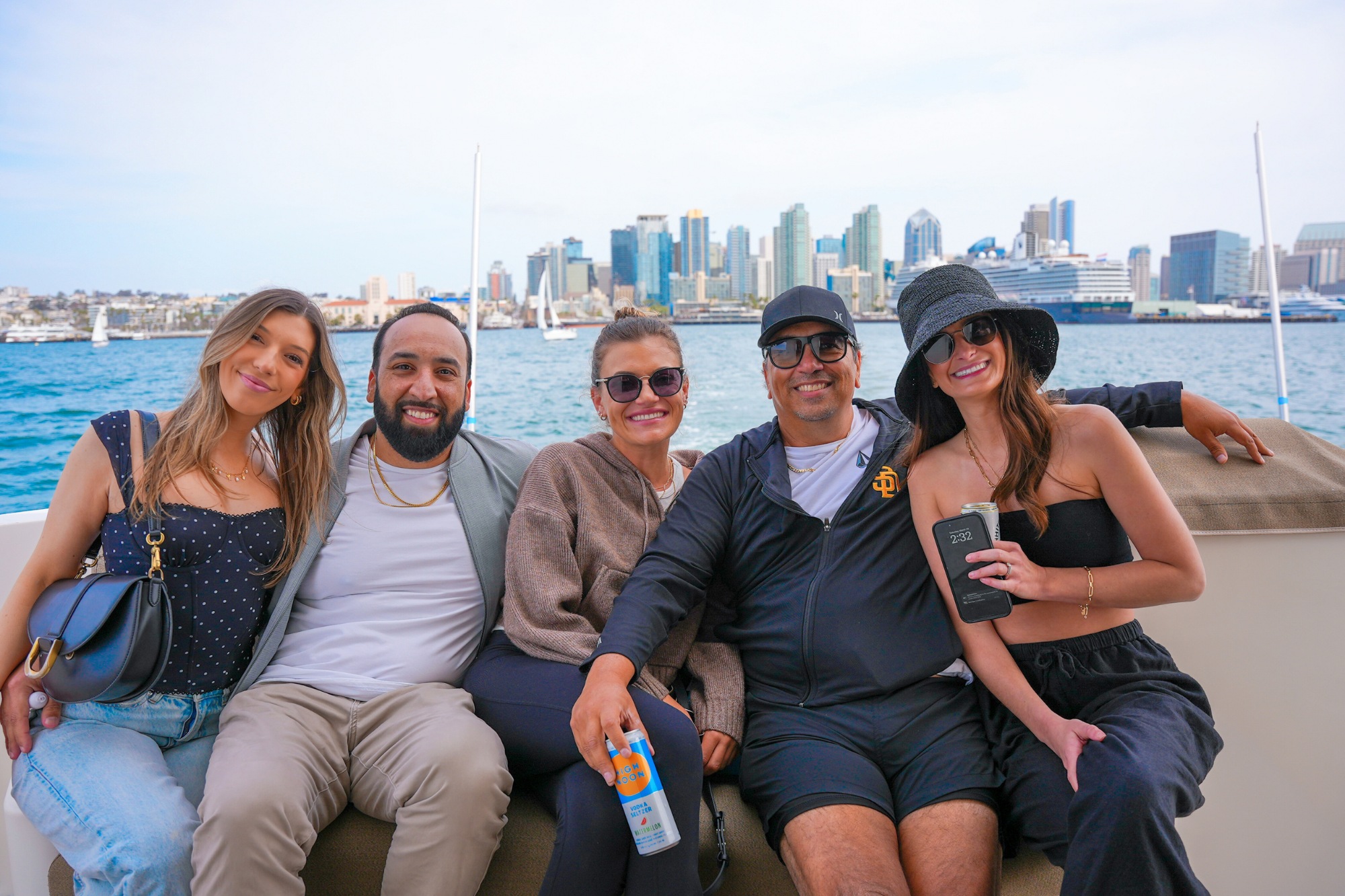 Guests enjoying the yacht