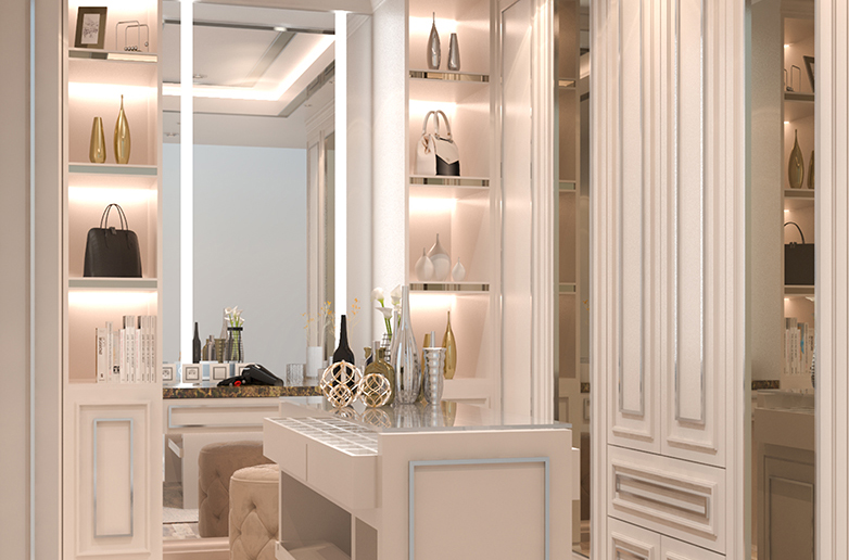 Elegant living space designed with layered textures and warm tones