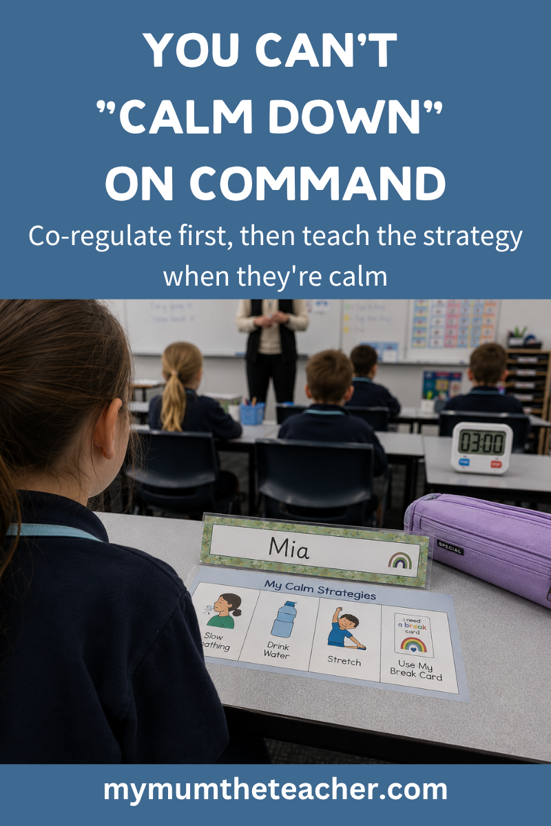 Co-regulation strategy for ADHD students, teaching self-regulation skills before they're needed in a dysregulated moment  A couple of practical notes:  Image 5 was originally mapped to the hero slug in our last table — if you'd like a dedicated slug for the "calm down" image specifically (rather than sharing the hero image's slug), I'd suggest adhd-calm-down-coregulation-classroom so all 5 are distinct Each alt text stays under ~125 characters, which is the general sweet spot before screen readers and some SEO tools start truncating All 5 echo their matching on-image headline's core idea without just repeating the headline word-for-word — this gives Google more contextual signal rather than duplicate text  Want me to fix that Image 5 slug now so all 5 are fully distinct and aligned?