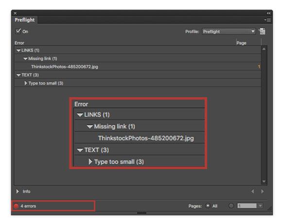 InDesign Preflight