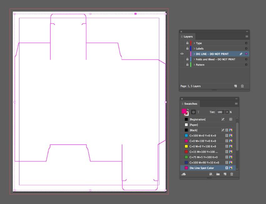 InDesign Dielines