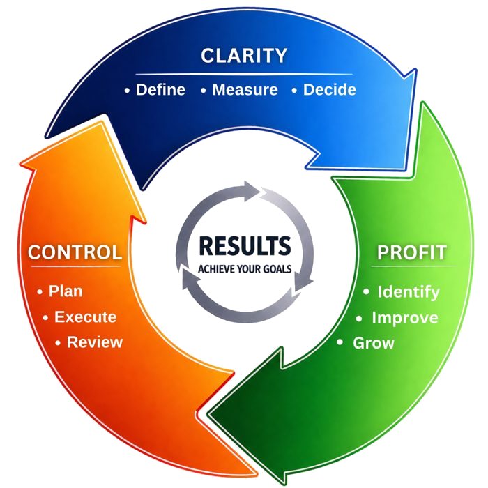 The Profit, Clarity and Control Method: Clarity, Profit and Control around Results