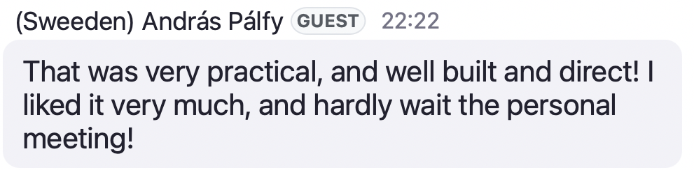 Testimonial from András