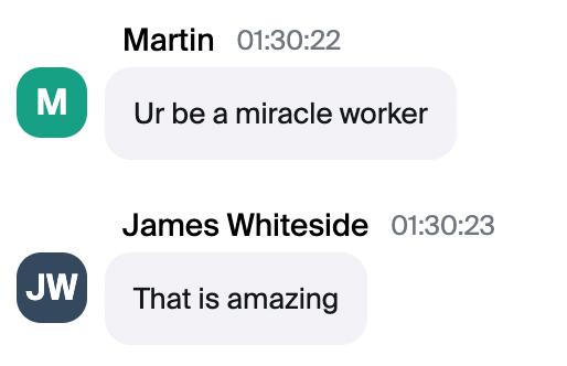 Live workshop chat