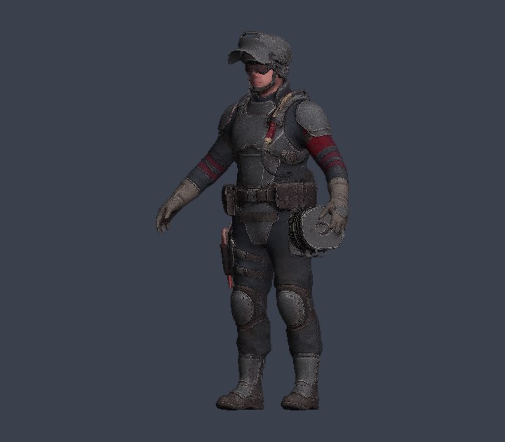 Engineer class — rigged, PBR-textured in-engine model