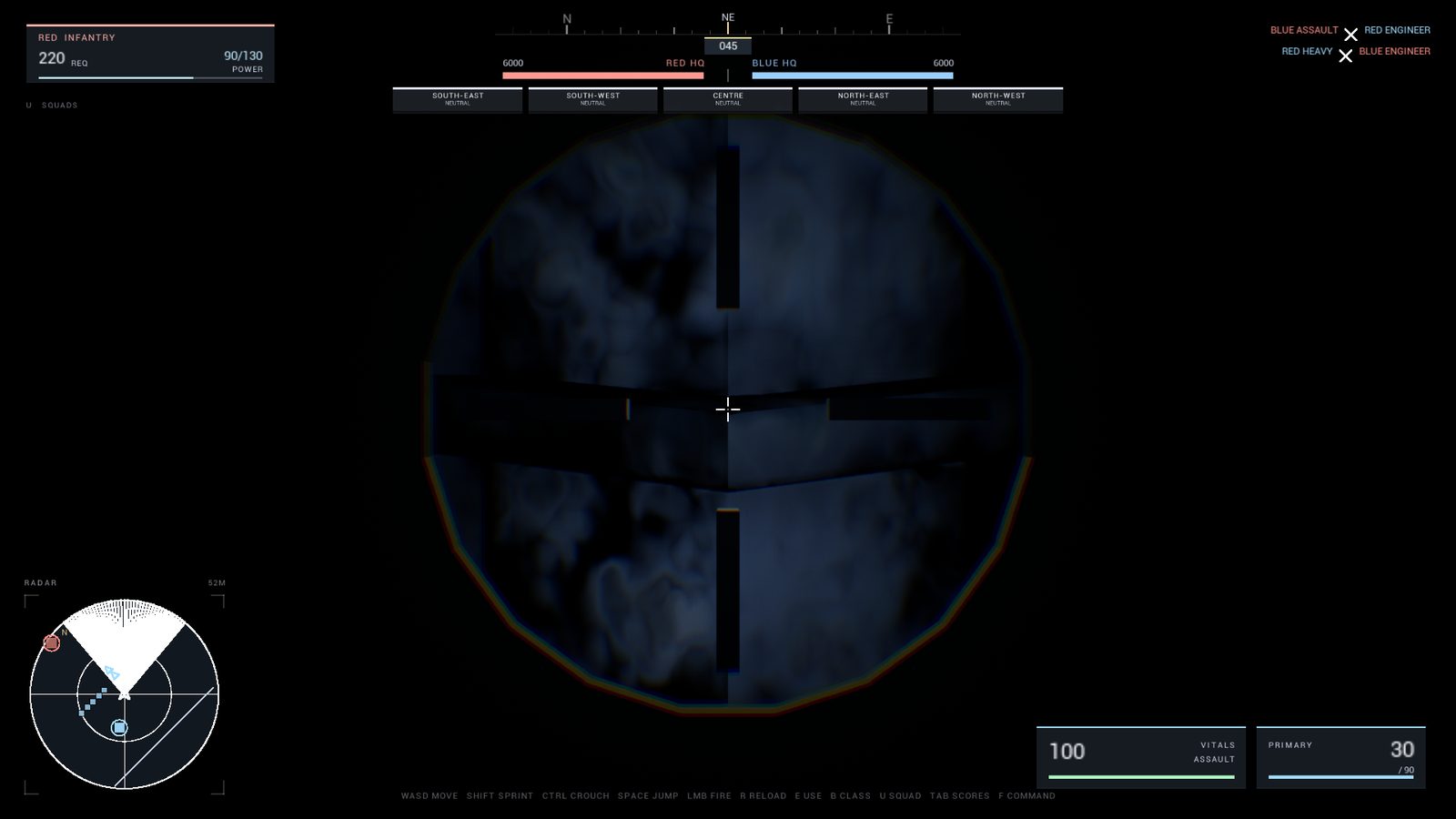 First-person aiming down sights