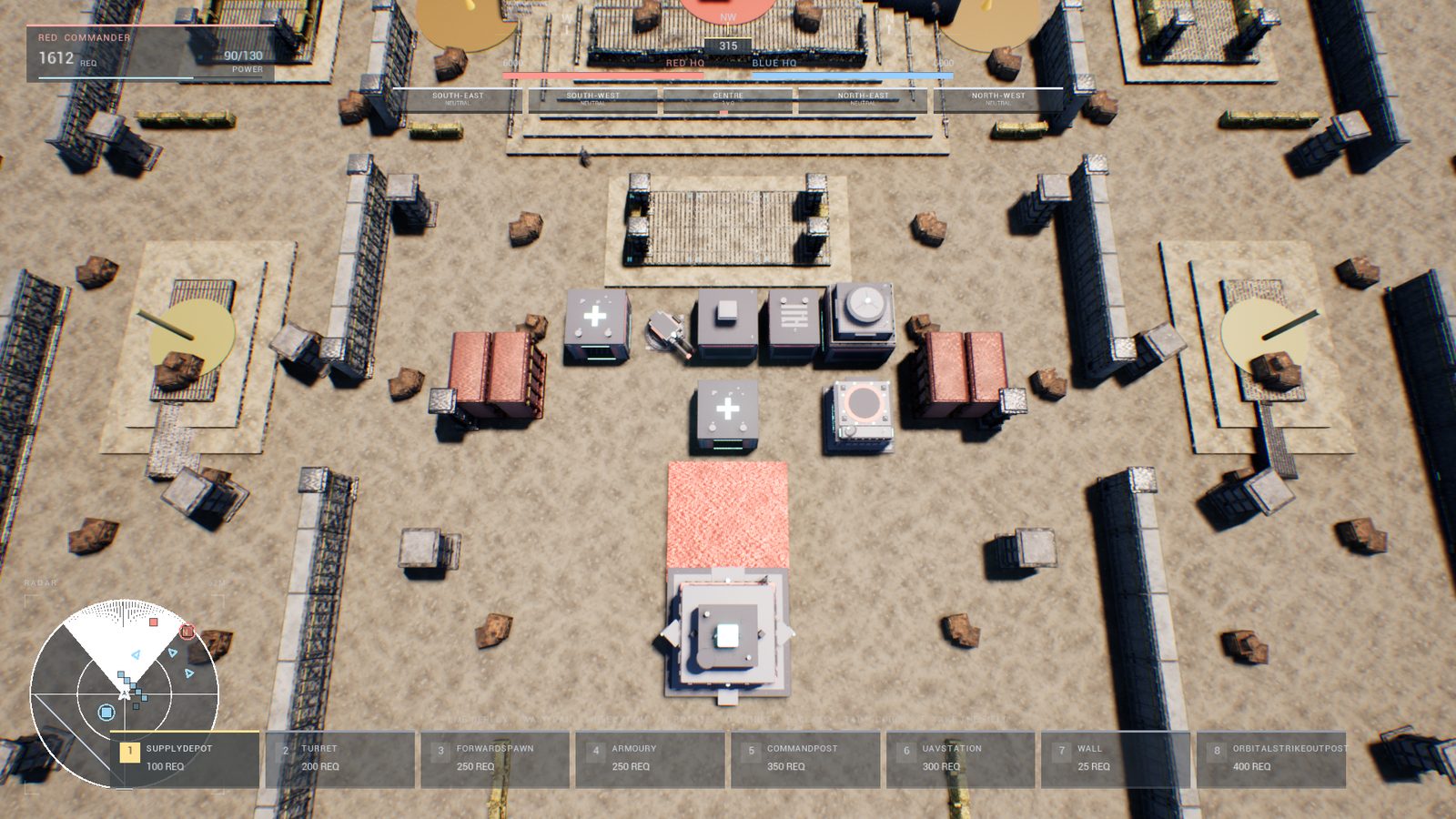 Commander view of the base