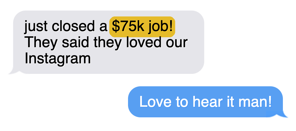 Client text message