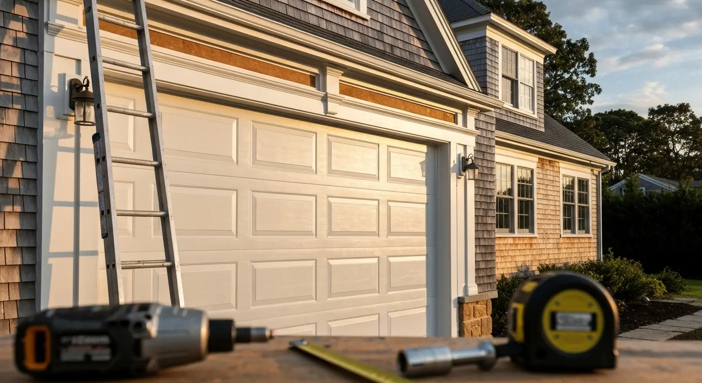 Garage door panel replacement service