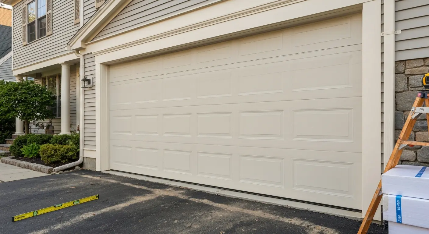 Insulated garage door installation