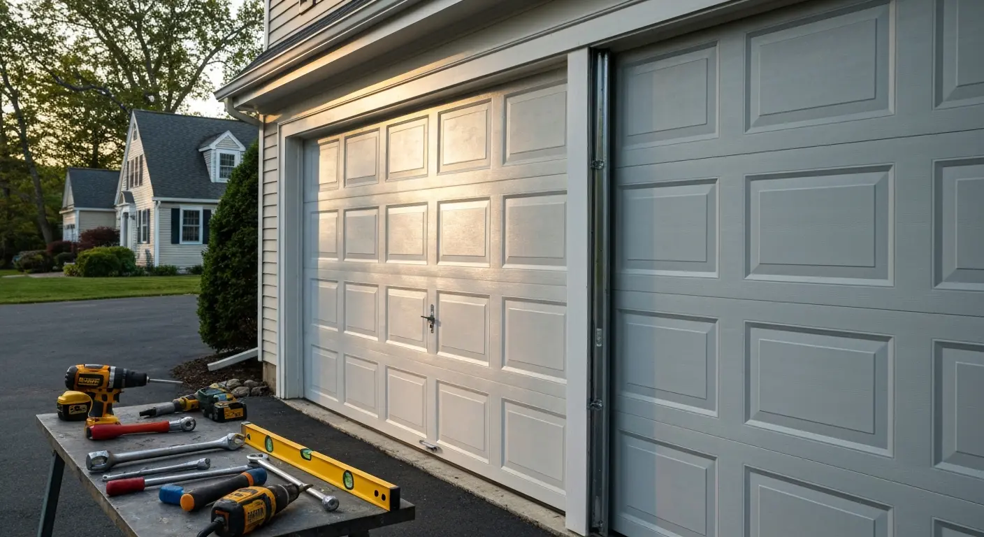 Garage door panel replacement service