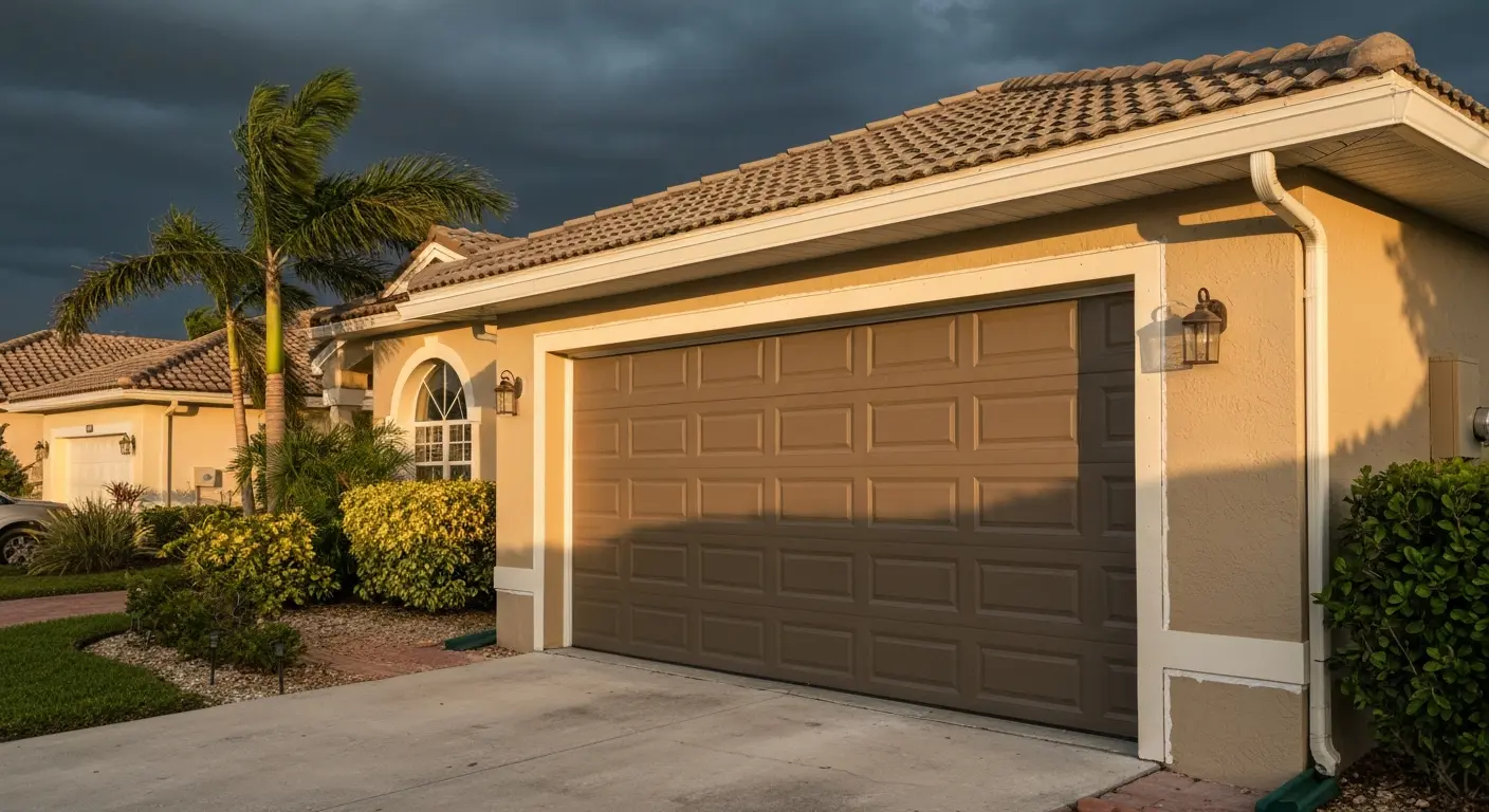 Hurricane-rated garage door