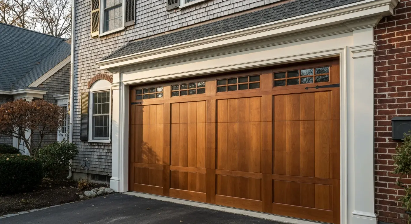 Custom wood garage door