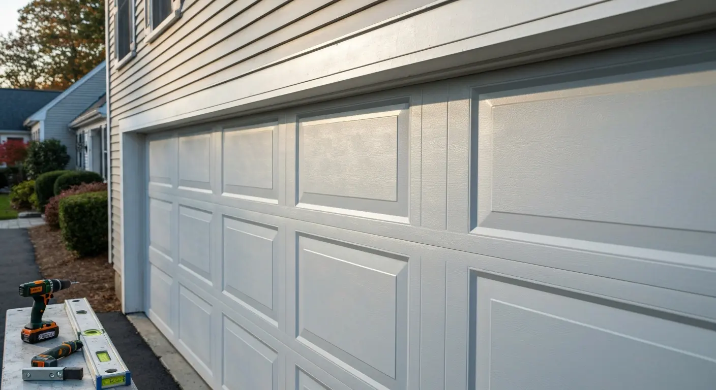 Garage door panel replacement work