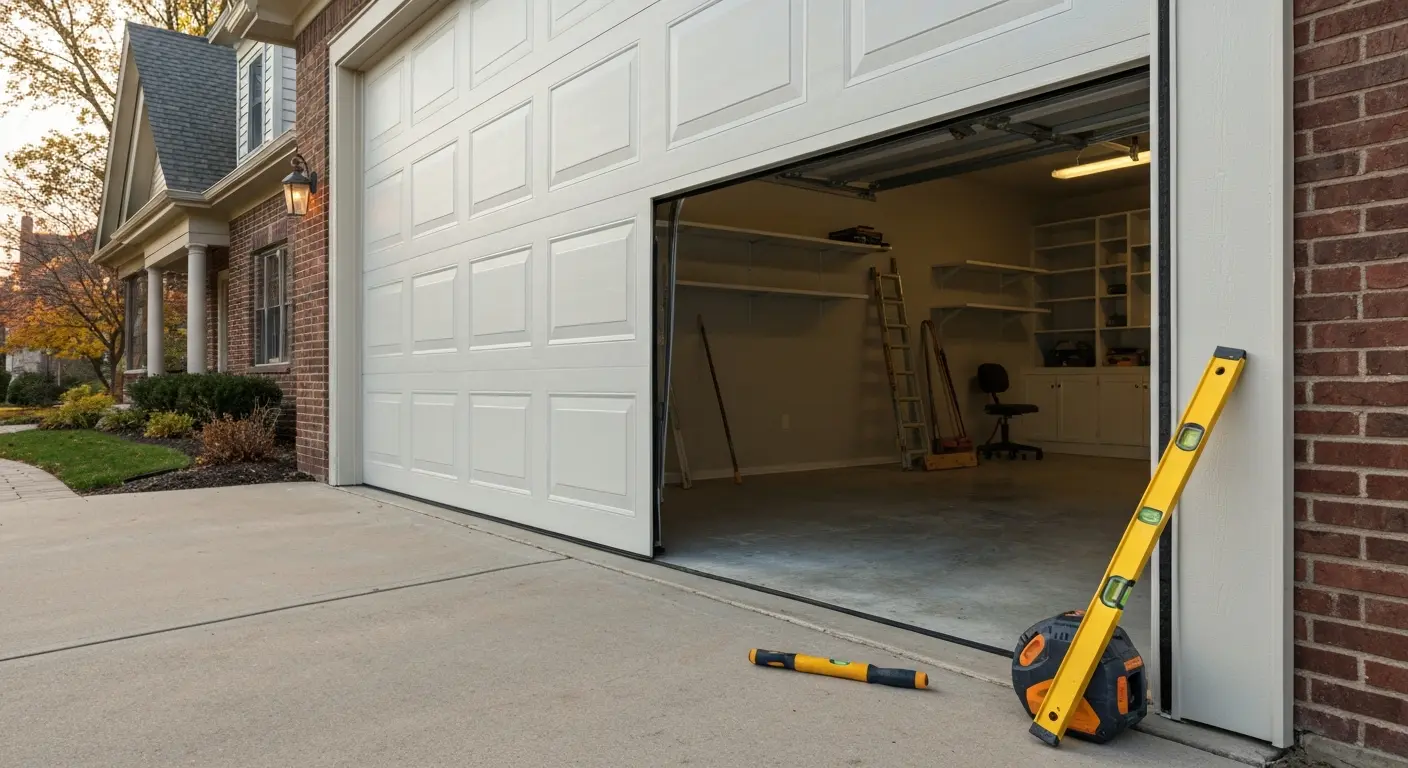 Insulated garage door installation