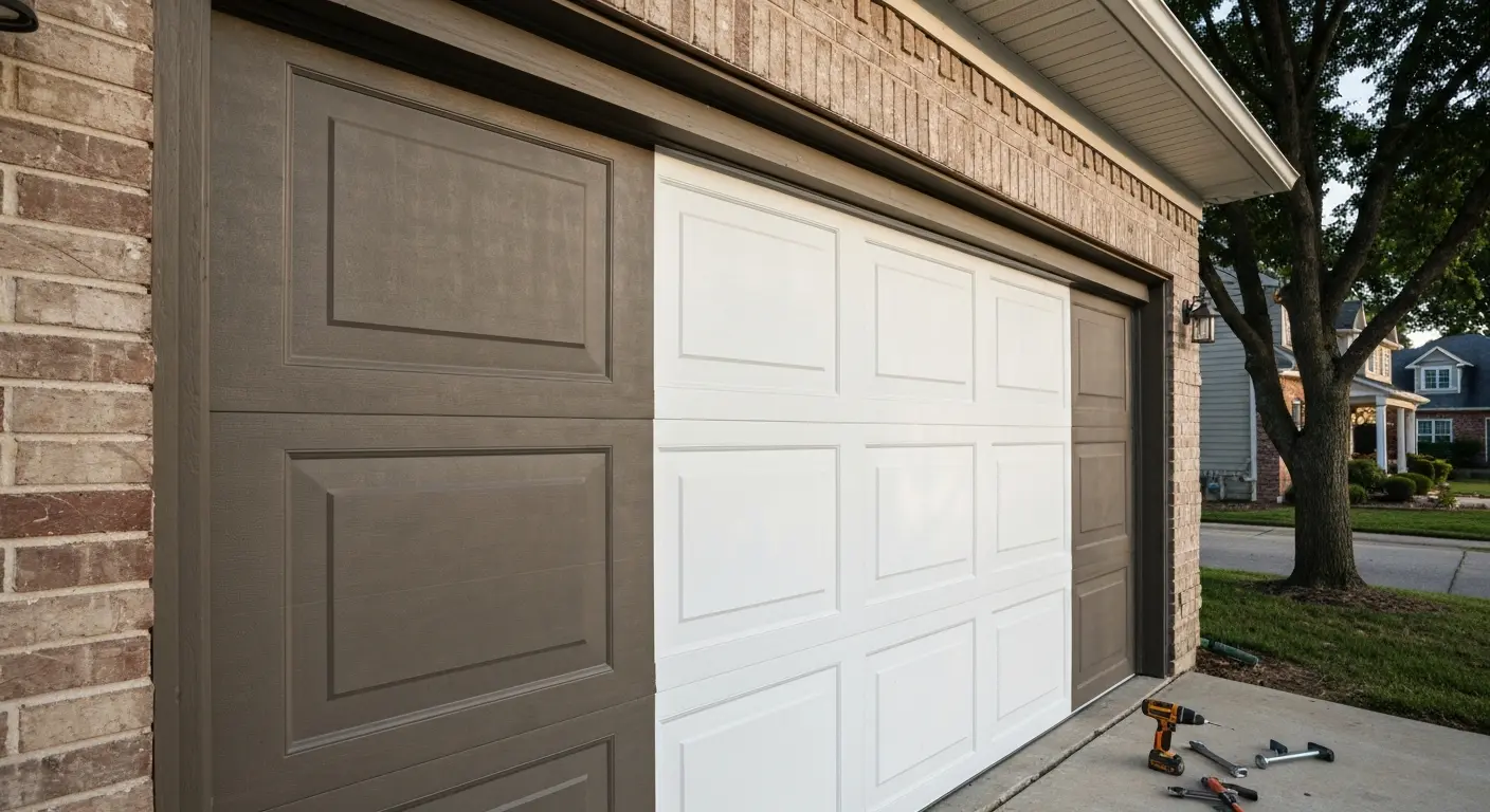 Garage door panel replacement and repair