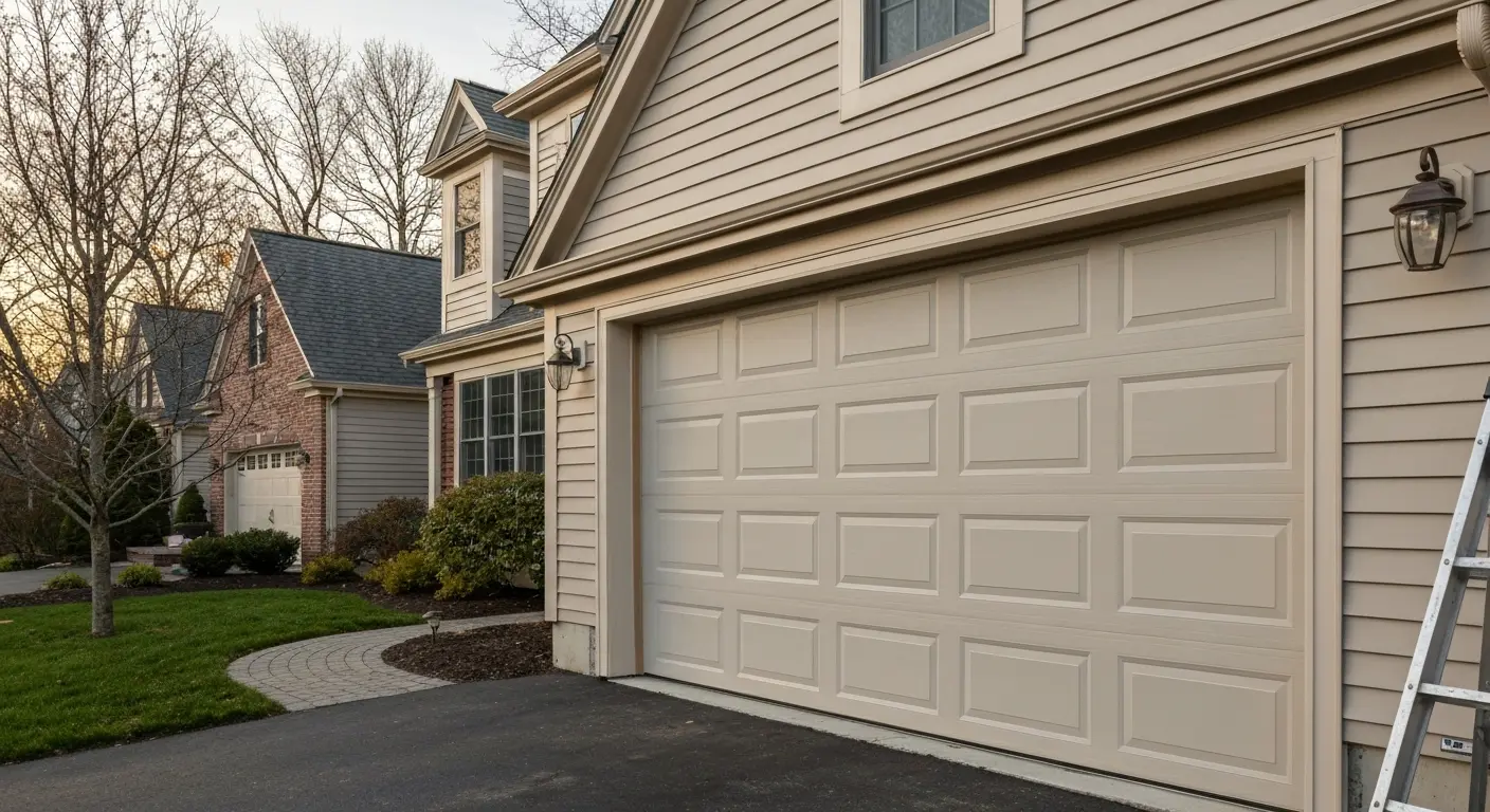 Insulated garage door installation