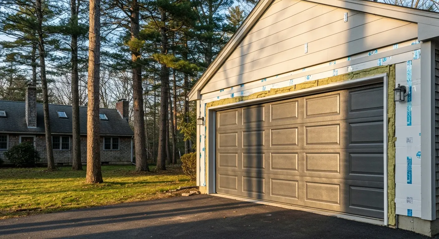 Insulated garage door upgrade near Sleeping Giant