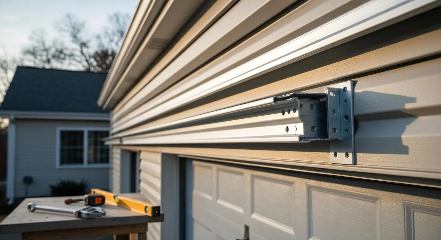 Bent track garage door repair