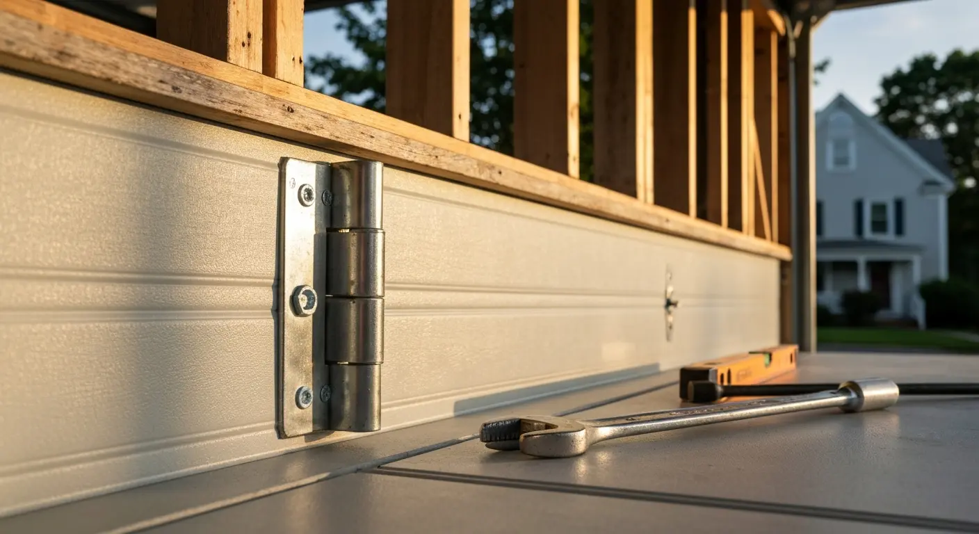 Garage door hinge replacement