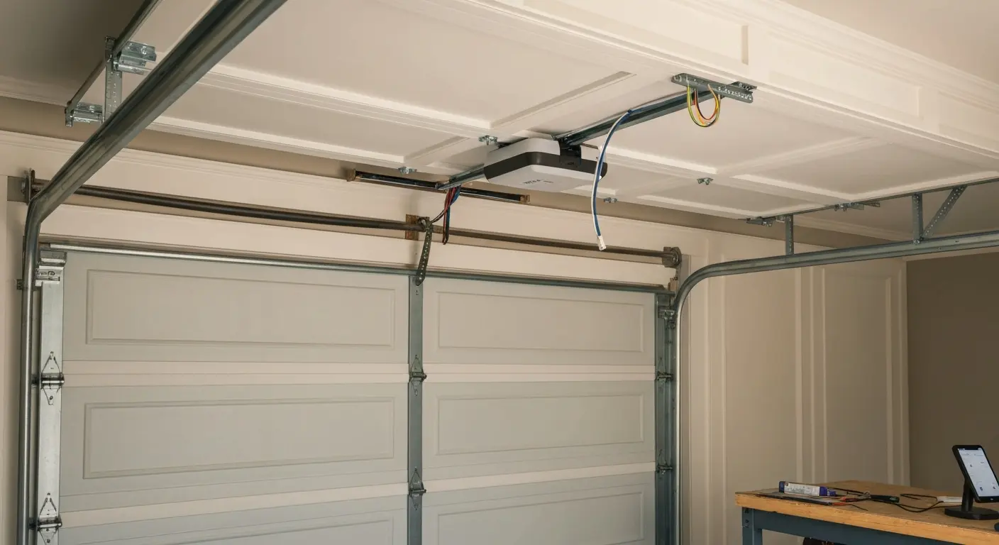 Smart garage door opener integration and remote control setup