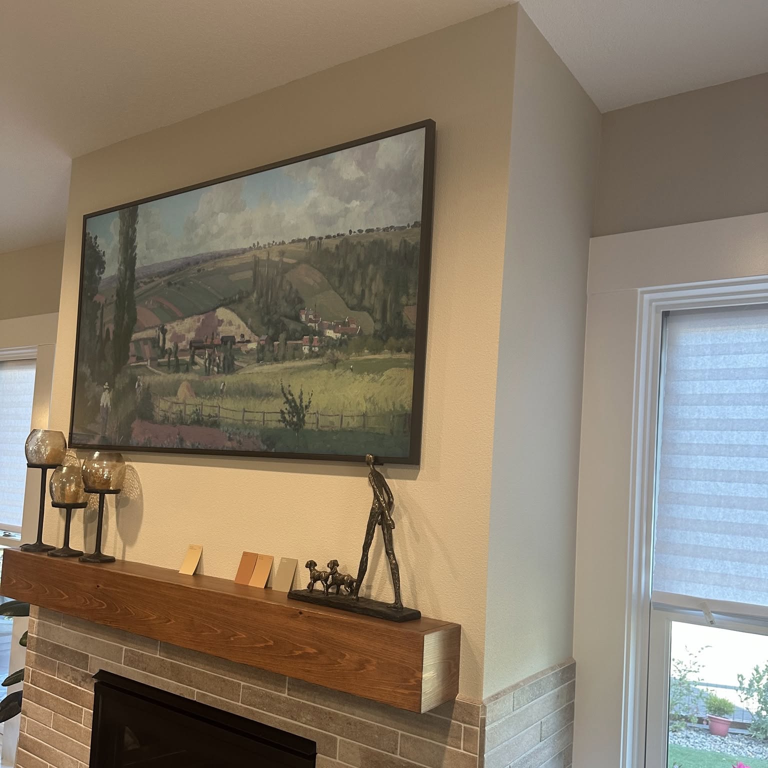 Interior feature wall finished during a kitchen remodel