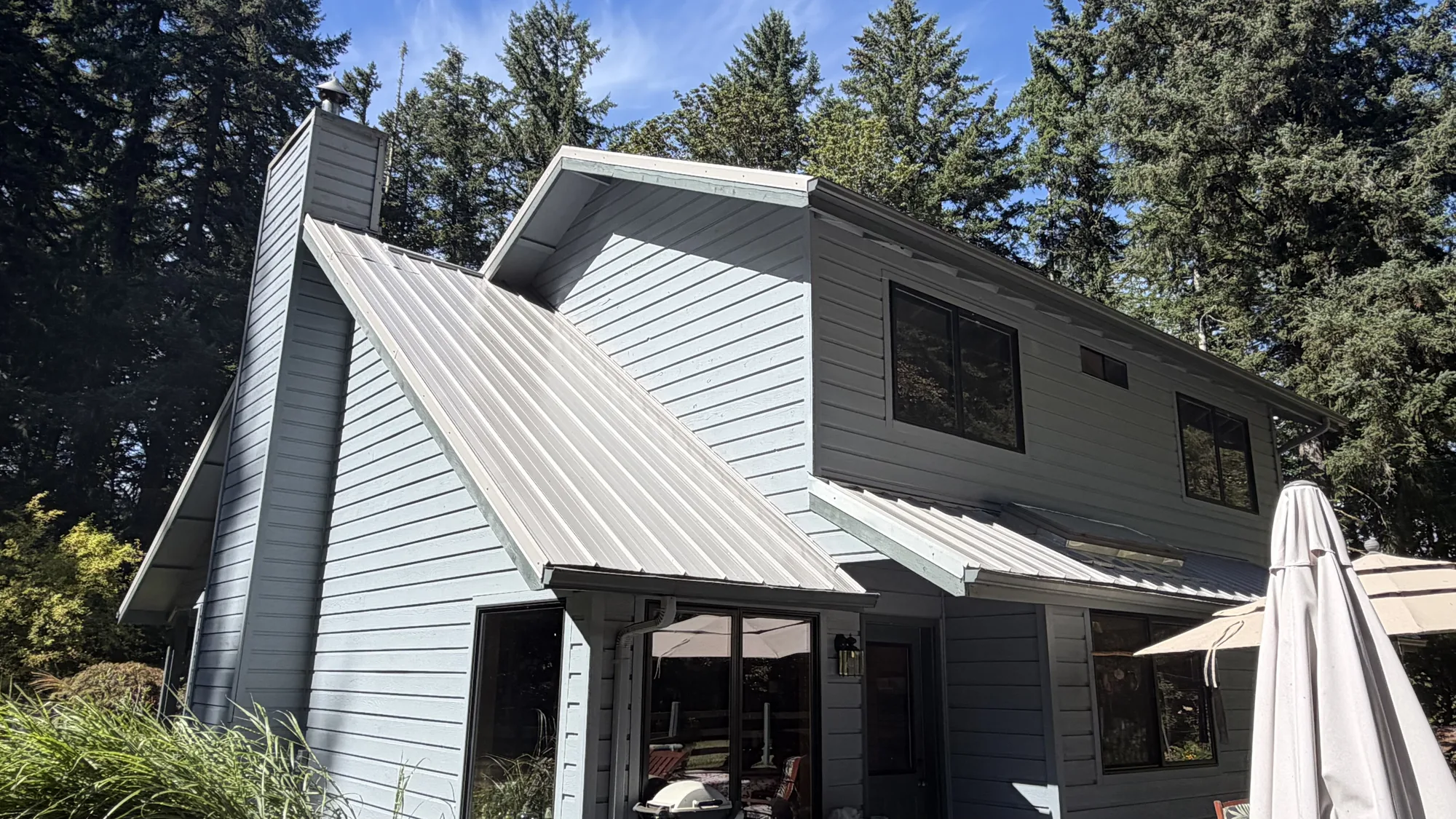 Gray home exterior with a fresh, durable exterior paint finish
