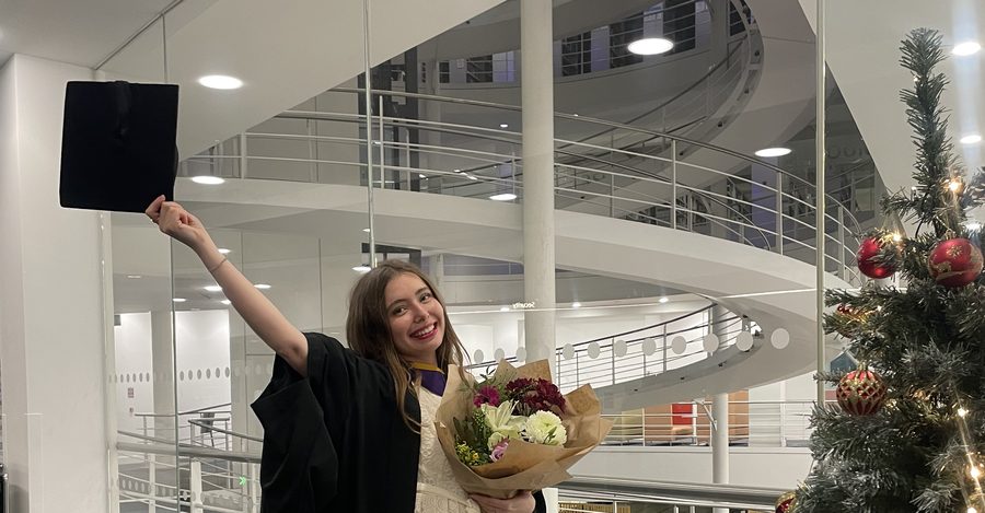 Sofiia at her LSE graduation
