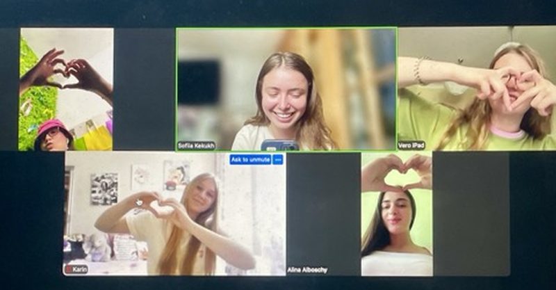 An online Speaking Club session