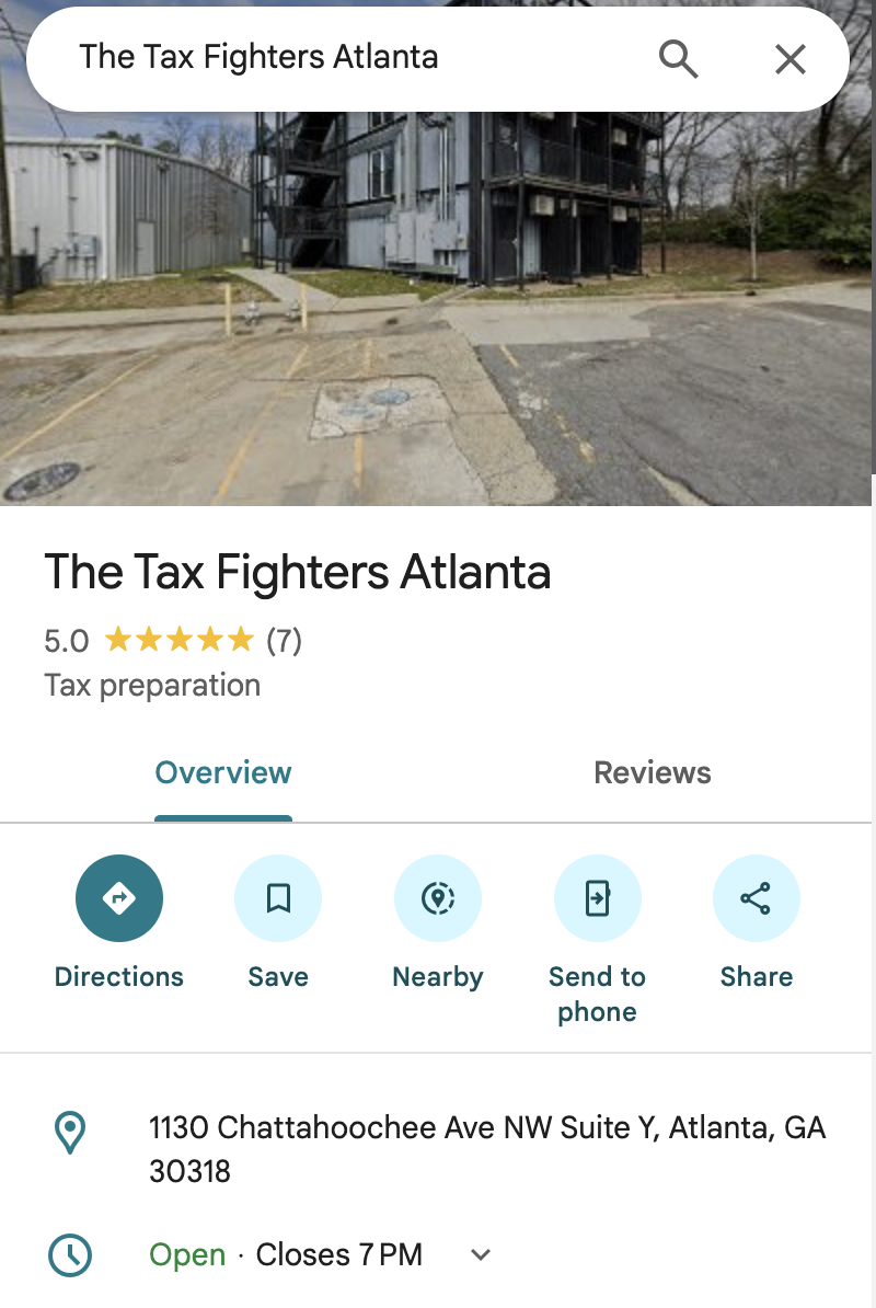 The Tax Fighters location 