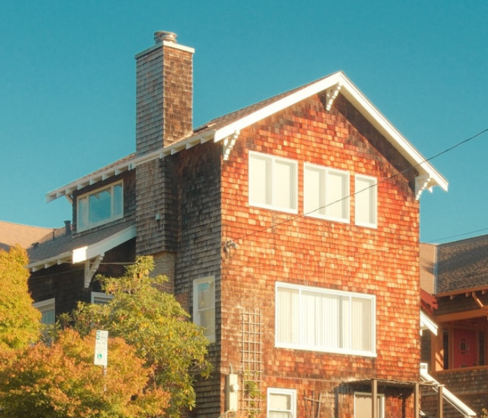 Chimney exterior repair project