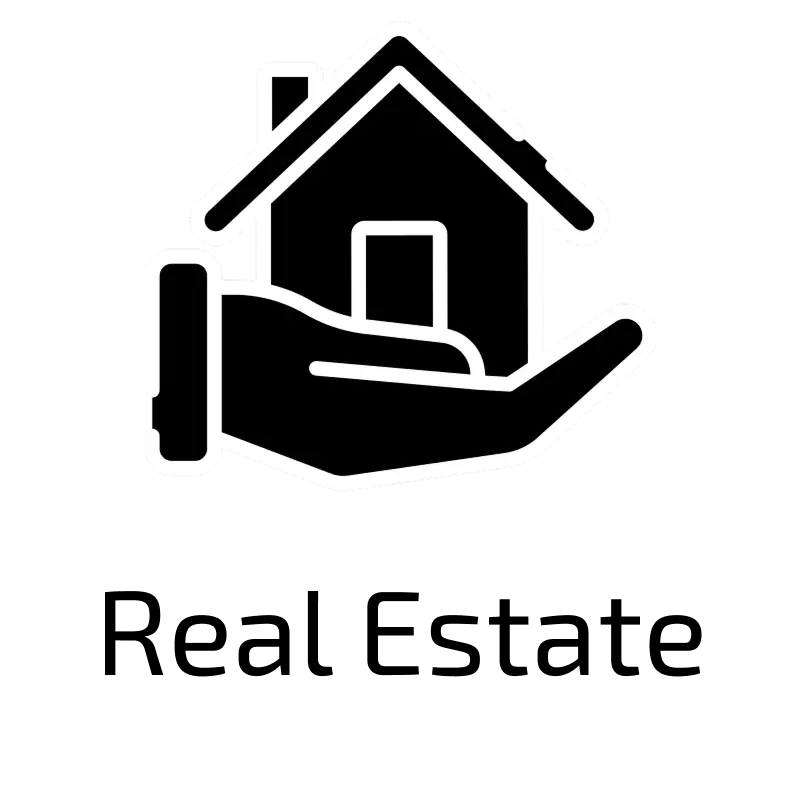 Real estate marketing icon showing digital marketing and website creation for realtors.