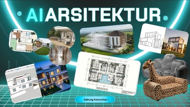Arsitek / Kontraktor / interior designer AI - eCourse + AI tools + Zoom 2minggu 1x