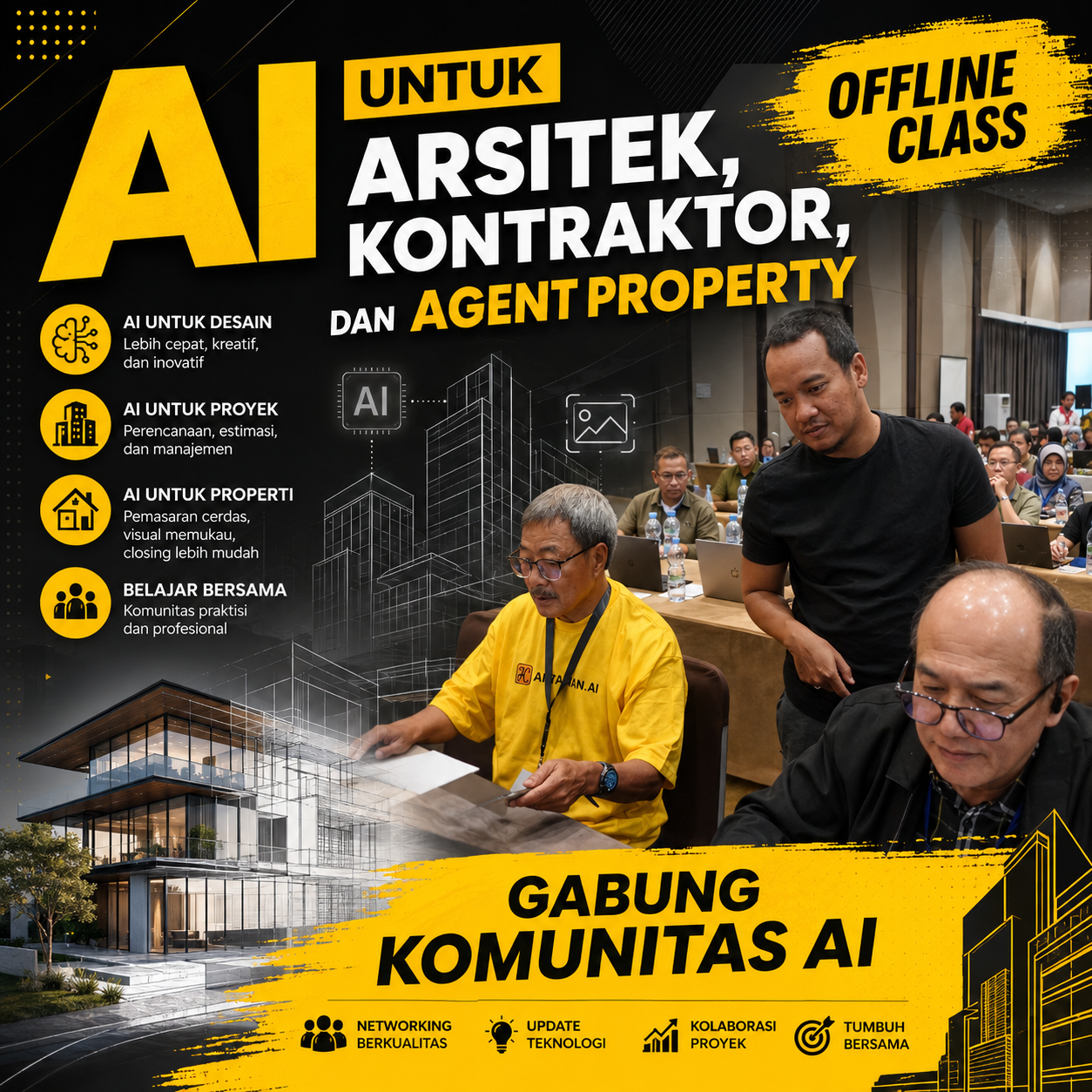Offline Class 22/8/26 09.00 WIB - AI untuk Arsitek, Kontraktor, dan Agent Property