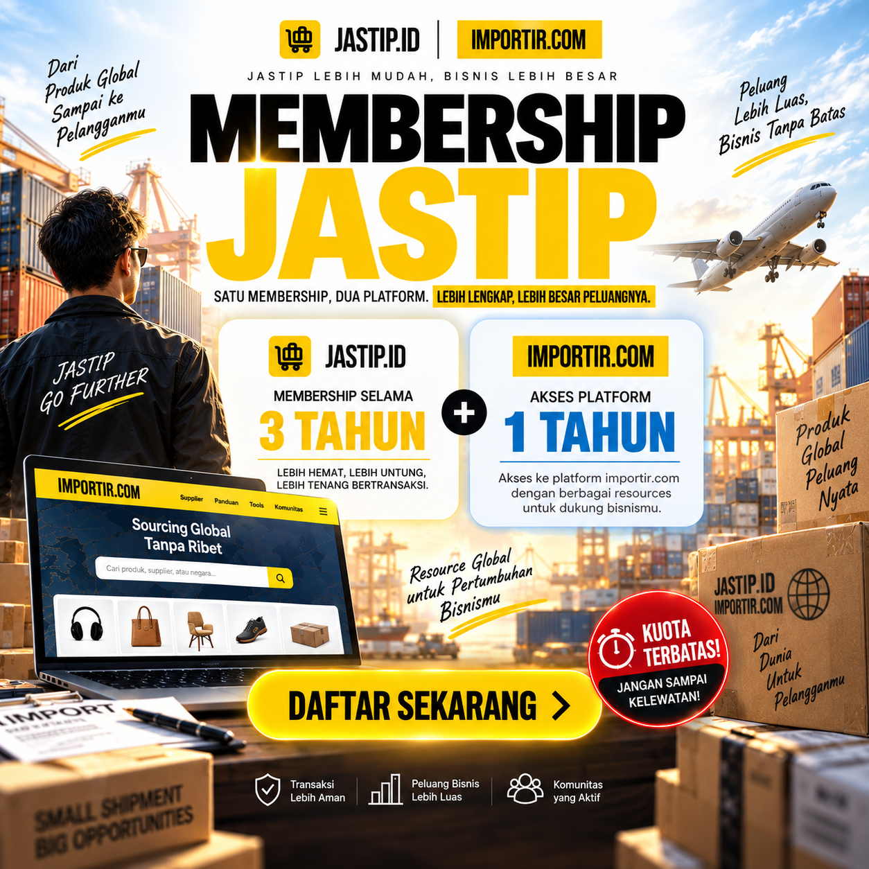 Membership 3 Tahun Jastip.Id + Akses 1 Tahun Importir