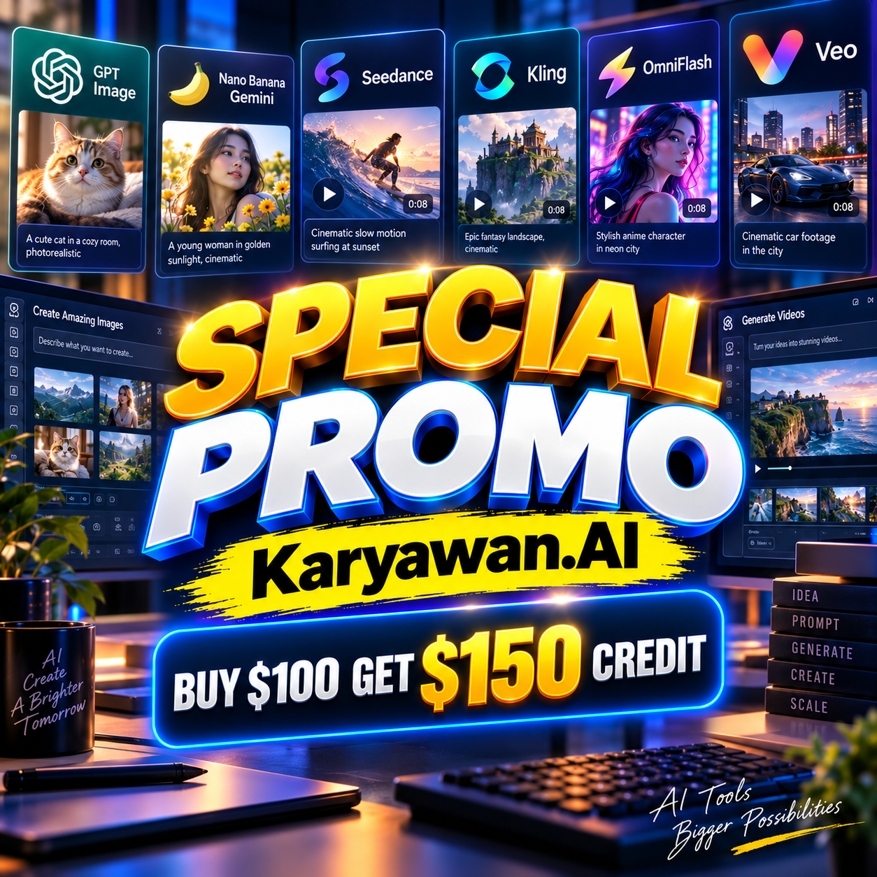 Special Promo Buy $100 Get $150 Credit