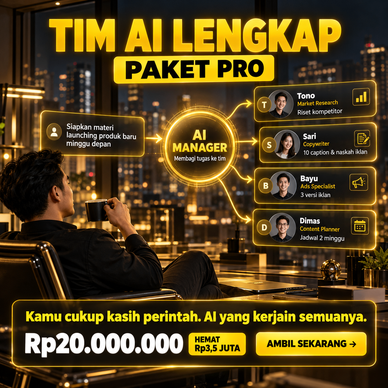 (Full Paid) Lifetime - Unlimited AI Agents Karyawan AI + Agentic AI Professionals.ai