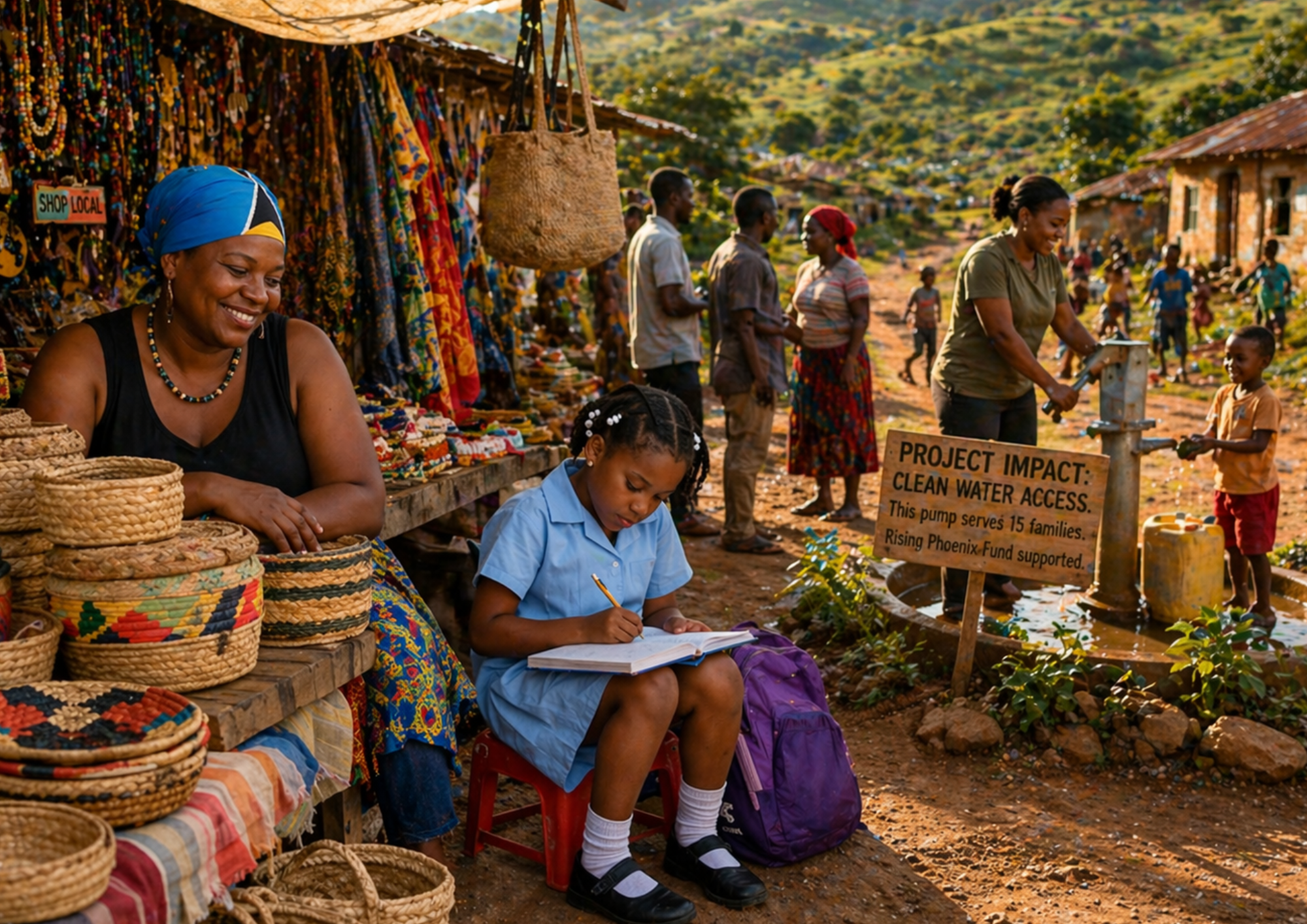 “Person tracking donation impact and reviewing where their money goes”
