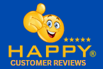 Happy customer reviews logo