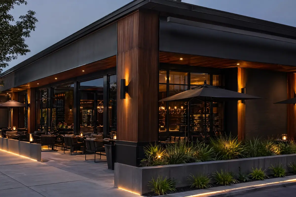 Exterior  restaurant construction in Birmingham, AL