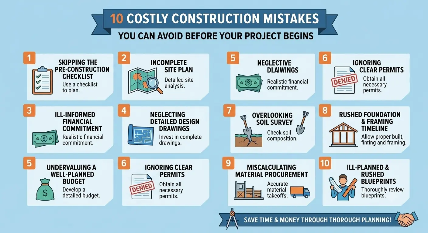 10 Costly Construction Mistakes You Can Avoid Before Your Project Begins