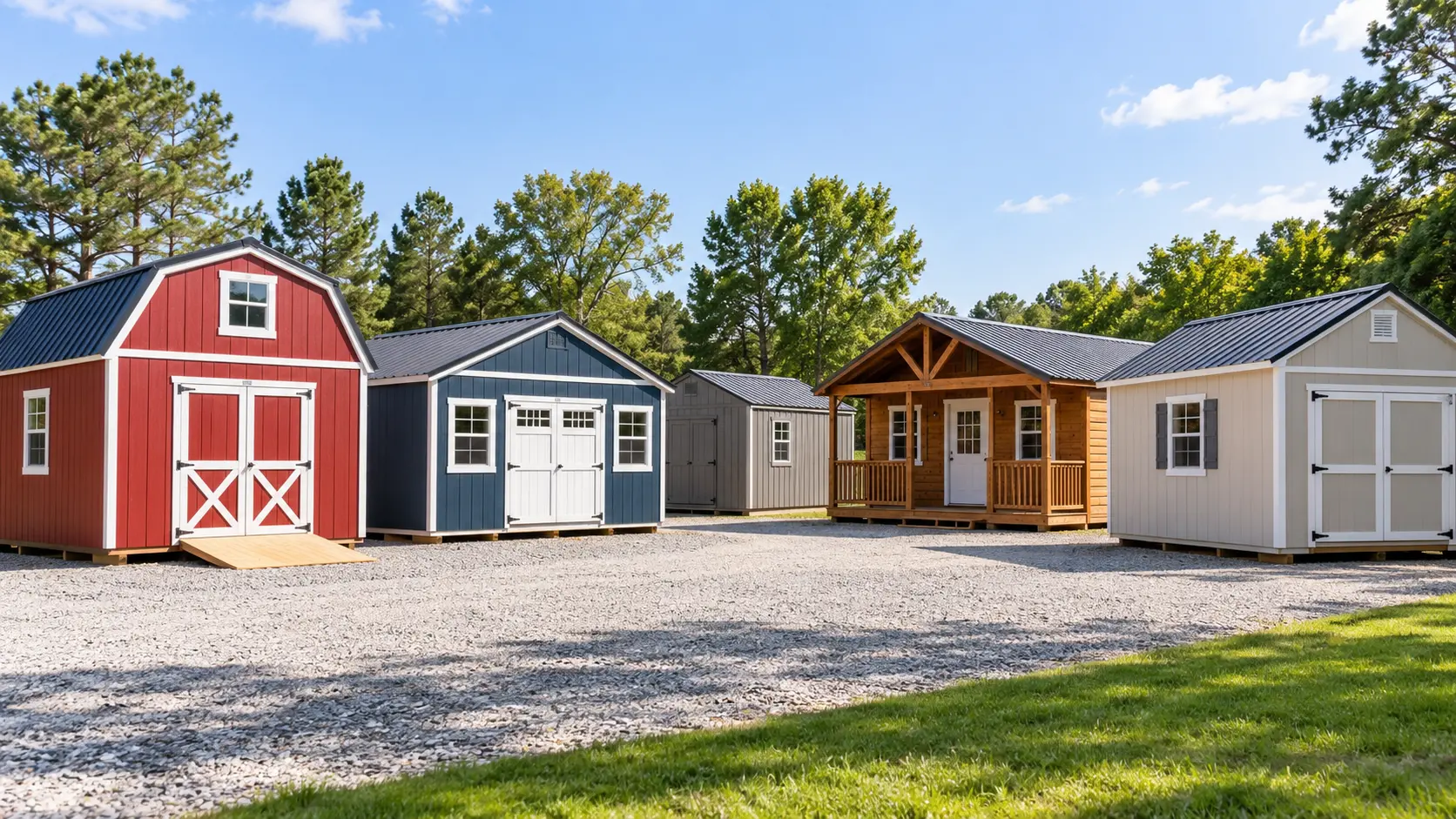 Portable sheds, barns and cabins available from Simply Sheds of Prattville