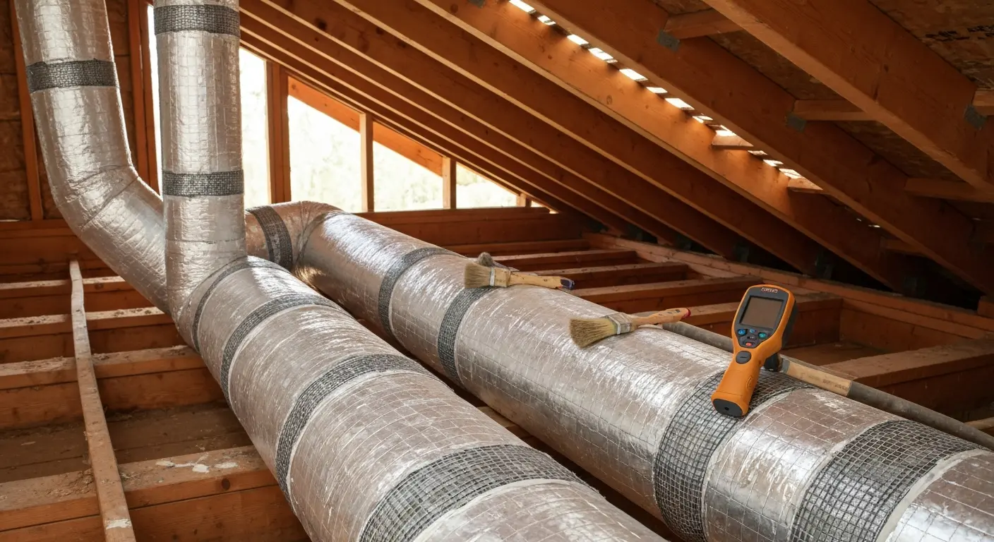 Duct sealing and repair work in Deltona HVAC system