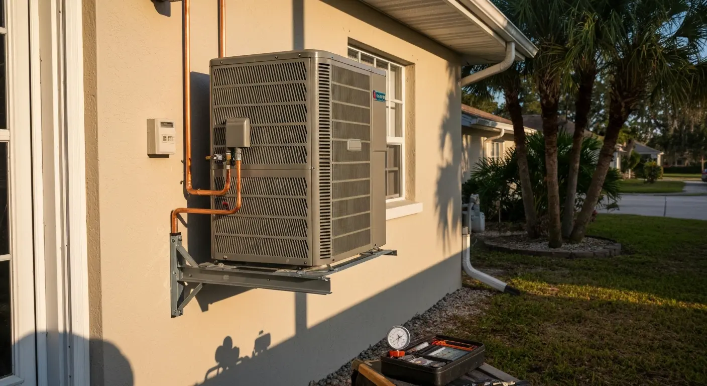 AC system installation in Port Orange home