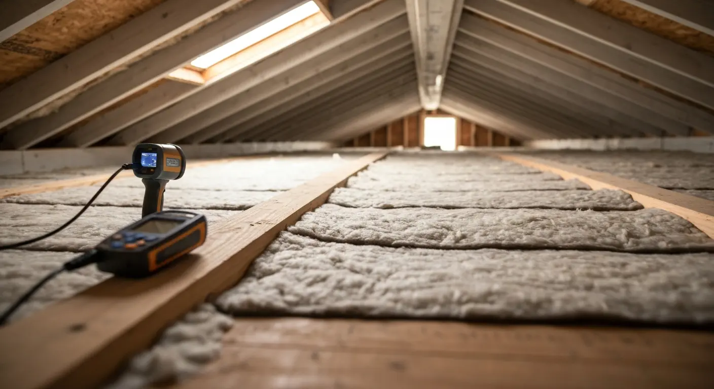 Attic energy audit inspection