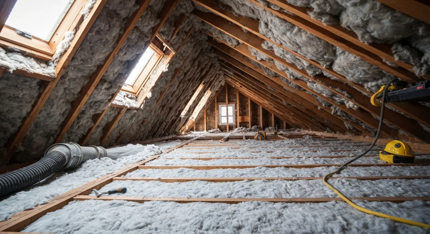 Attic insulation replacement