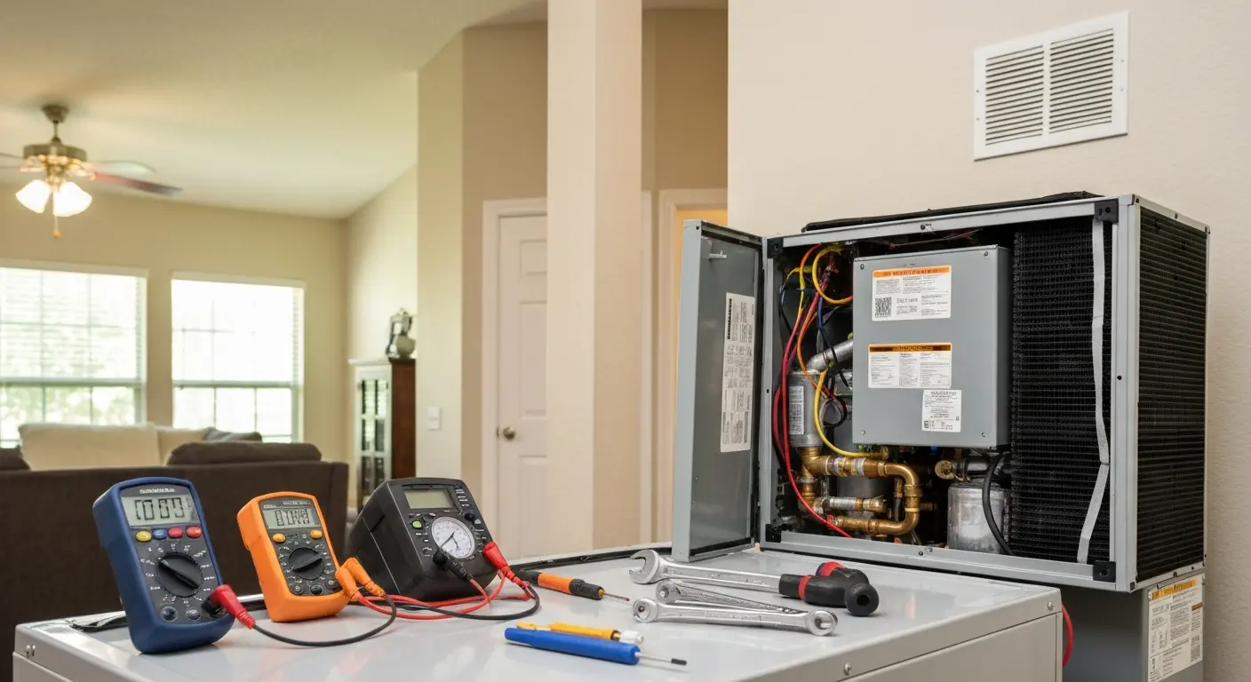 AC maintenance and repair work in Deltona home