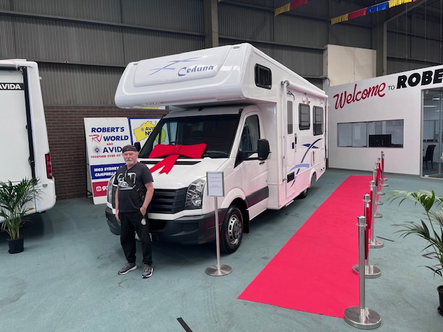 Motorhome handover at Roberts RV World Campbellfield